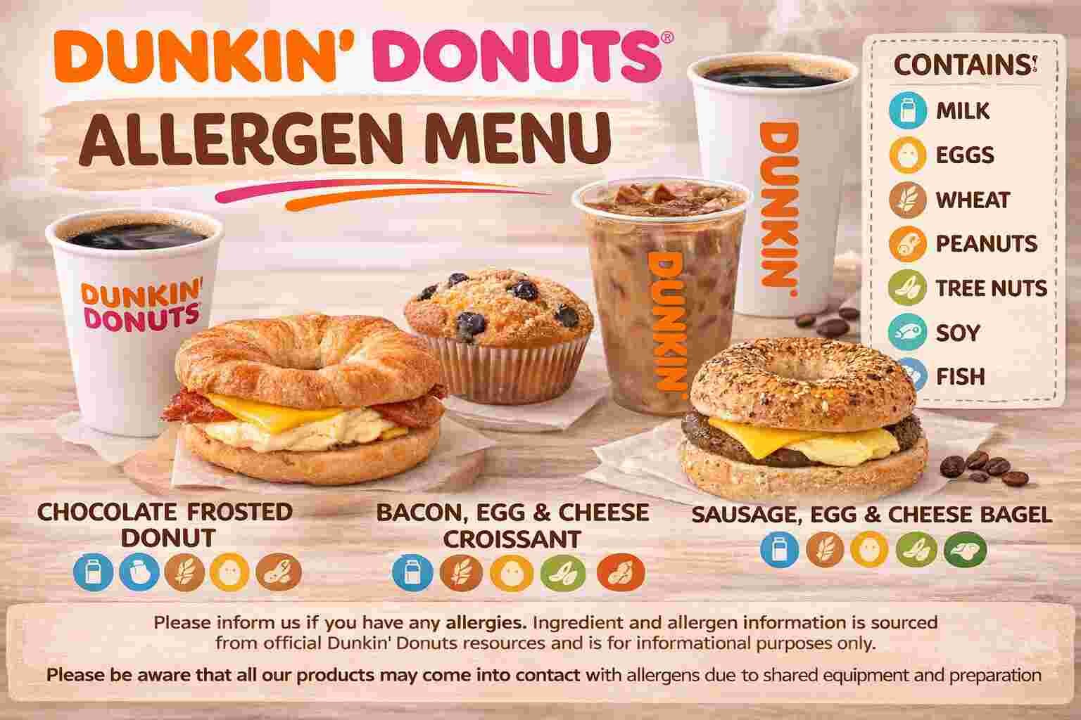 Dunkin Donuts Allergen Menu
